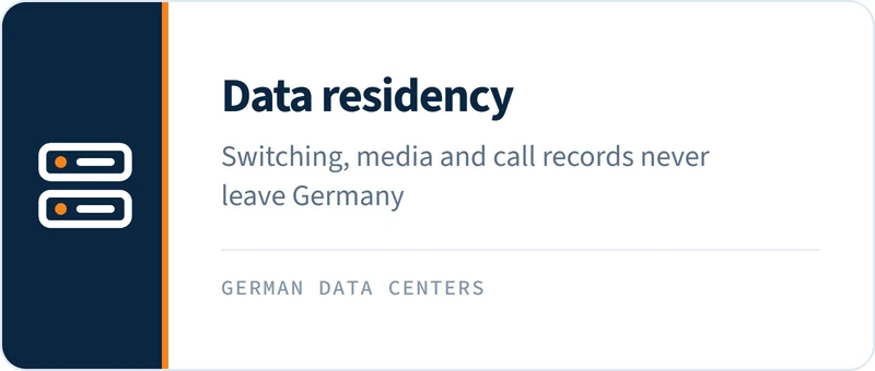 Datenhoheit: Vermittlung, Medien und Verbindungsdaten bleiben in Deutschland