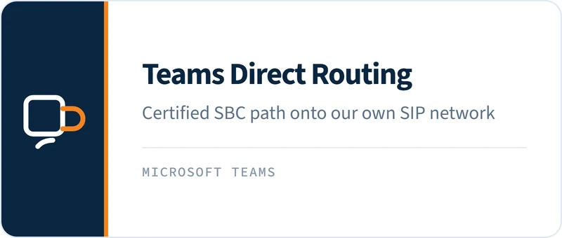Microsoft Teams Direct Routing auf unserem eigenen SIP-Netz